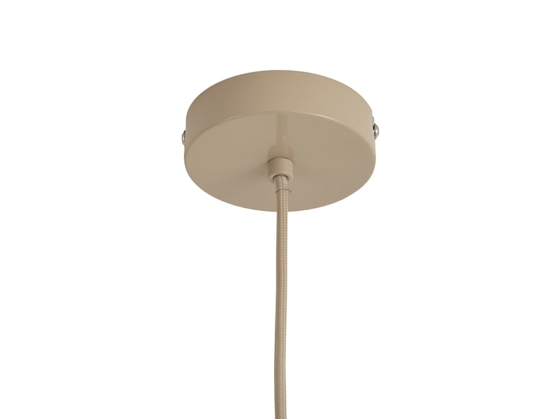  Retro hanglamp taupe met metalen kap 2-lichts - macaron  - Conforama E