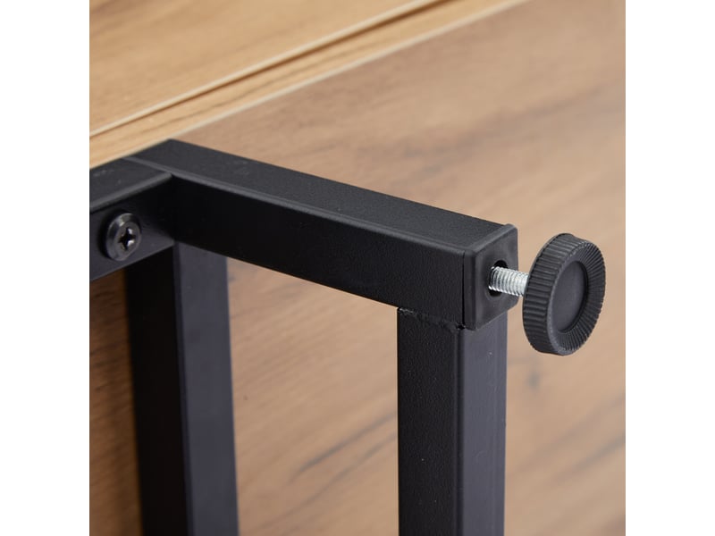  Meuble tv bois 173x38x48 cm – rangements ouverts et échelles décoratives, tv jusqu’à 70 pouces  - Conforama E
