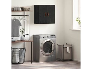 Meuble mural, rangement salon 60 x 31 x 60 cm bois d'ingénierie chêne noir shl9277