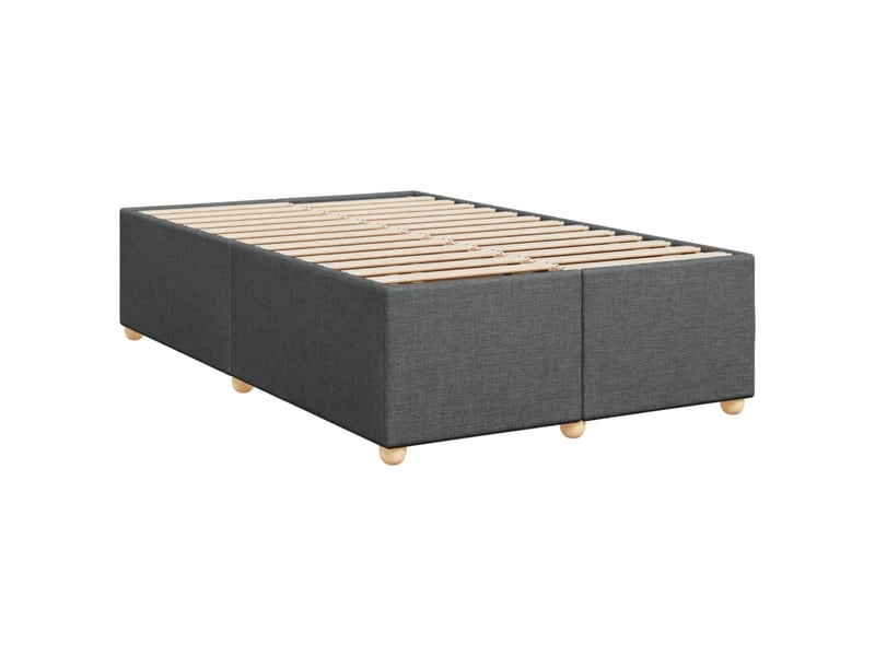  Lit double- lit adulte -  cadre de lit sans matelas gris foncé 120x190 cm tissu  - Conforama B