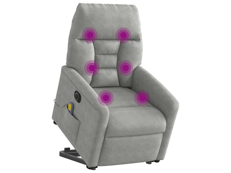  Fauteuil inclinable de massage électrique, fauteuil relax gris clair shl45405  - Conforama C