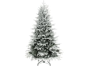 Sapin de noël enneigé de 180 cm avec 1920 branches, système de pliage, artificiel, complet