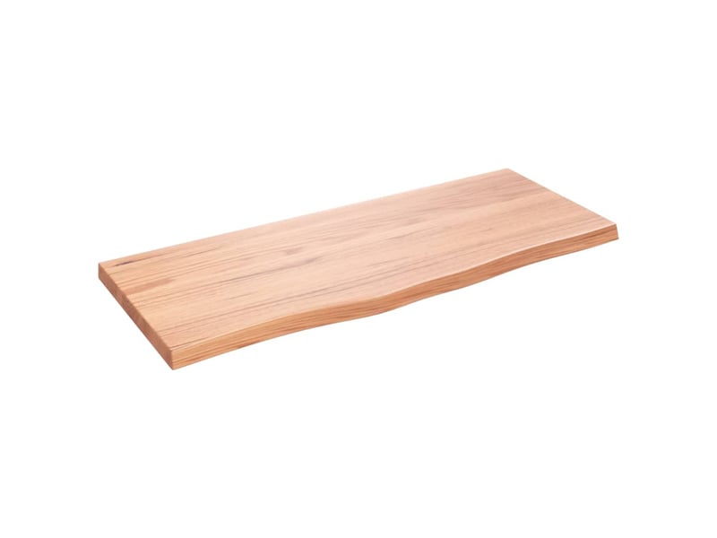 Comptoir de salle de bain, plan de travail marron 100x40x(2-4) cm bois traité cf65781 - Conforama A