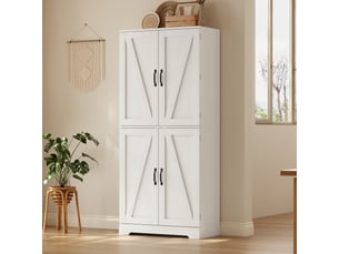 Buffet 4 porte(s) 0 tiroir(s) <strong></strong> <strong></strong> - 80 cm coloris blanc