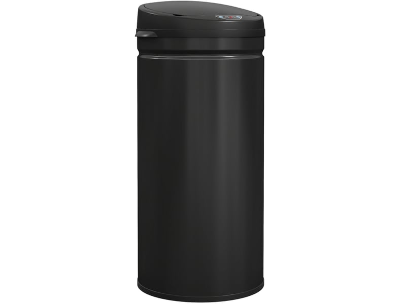  Poubelle à capteur 42 l en acier inoxydable noir avec fermeture douce  - Conforama A