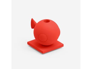 Pot de design d'extérieur en polyéthylène pour jardins fugu - rouge
