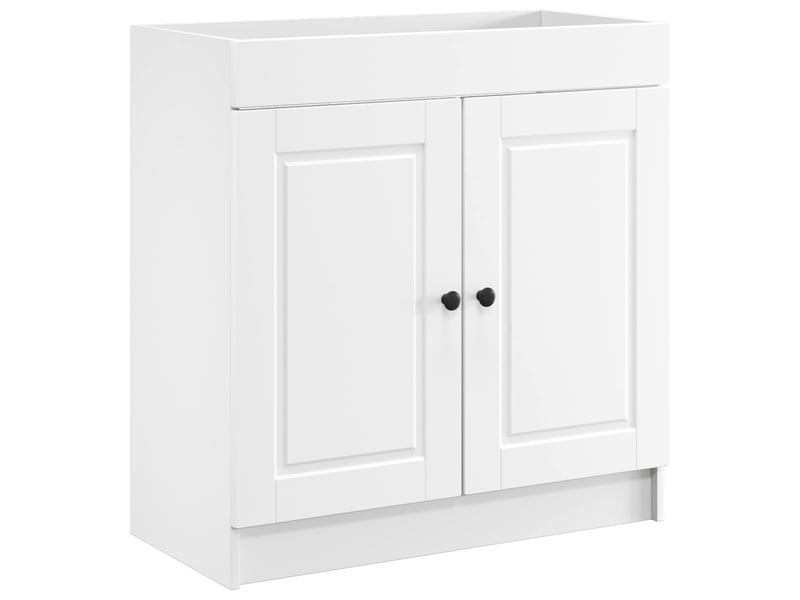  Armoire sous évier de salle de bain, meuble de rangement blanc 78.5x37.5x81 cm shl4814  - Conforama A