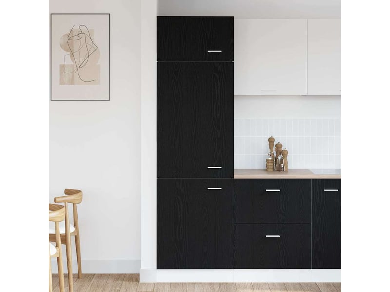 Meuble de rangement, armoire suspendue lyon chêne noir 60x31x207cm - Conforama D