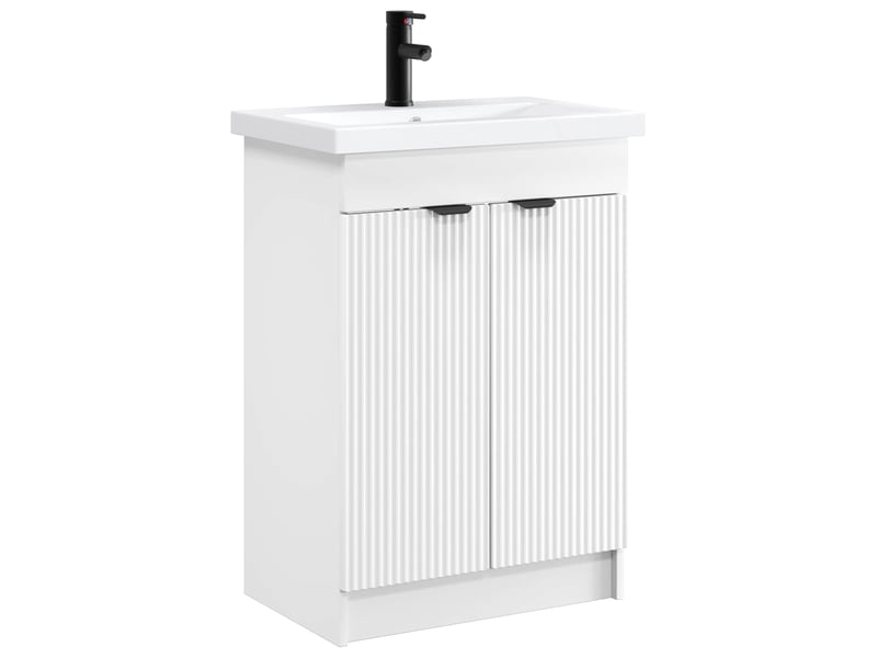 Ensemble de mobilier de salle de bain blanc 78.5x37.5x81 cm shl9792 - Conforama A