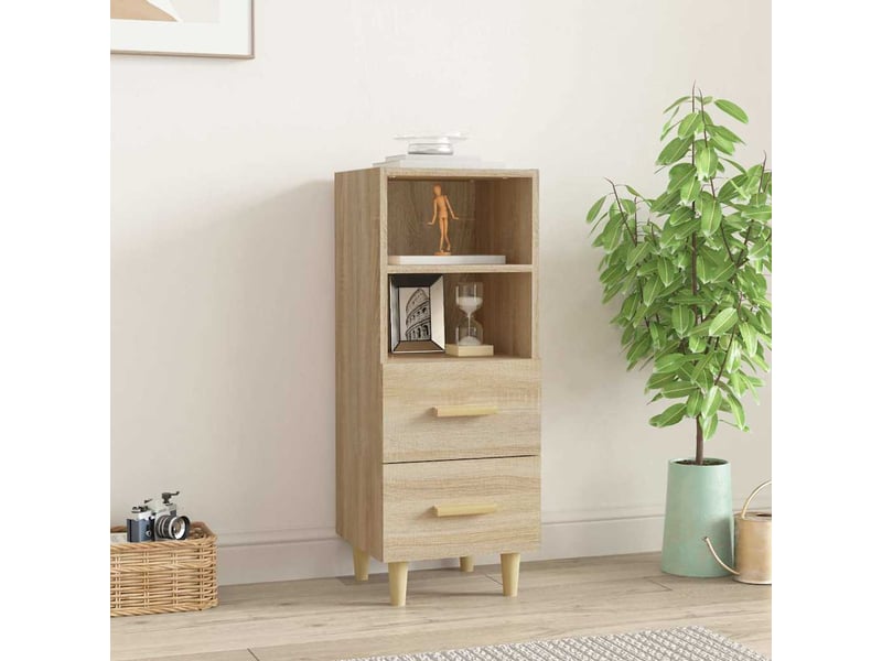  Buffet - bahut - meuble de rangement chêne sonoma 34,5x34x90 cm bois d'ingénierie  - Conforama B