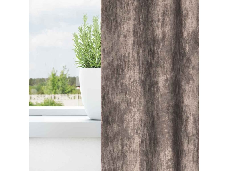  Lot de 2 rideaux en velours, rideaux de fenêtre cappuccino 175 x 140 cm velours cf44157  - Conforama C
