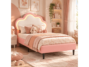 Lit simple 90x200 cm DWEEZNOP coloris rose