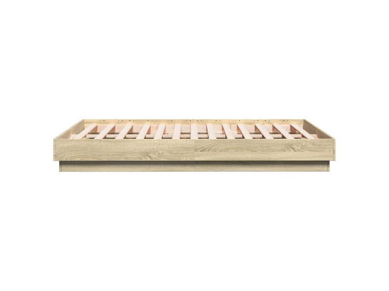  Lit double- lit adulte -  cadre de lit sans matelas chêne sonoma 135x190 cm  - Conforama D