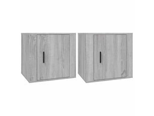 Lot de 2 table de chevet chanmbre, table d'appoint sonoma gris 50x39x47 cm