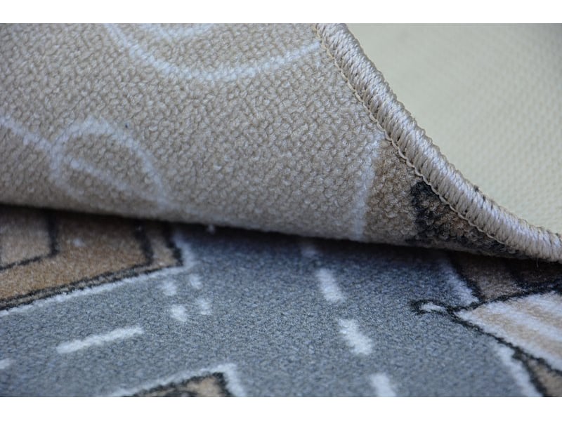  Tapis - moquette antidérapant pour enfants street rue beige 200x200 cm  - Conforama C