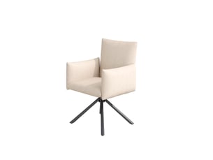 Lot de 6 chaises de salle à manger,60x60x88 cm,pivotantes,velours,beige