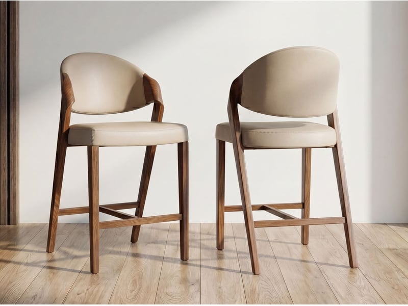  Tabouret en similicuir vison 4225 - Conforama W