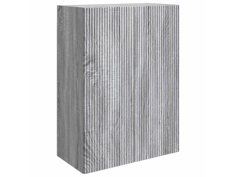  Armoire murale salon 66x34,5x90cm bois d'ingénierie sonoma gris shl7742  - Conforama A