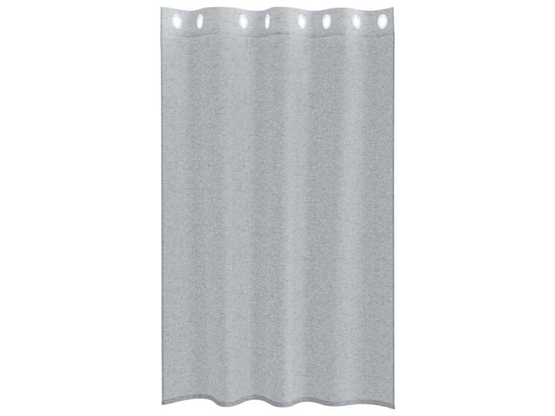  Lot de 2 rideaux en voile, voilage gris foncé 175 x 140 cm polyester cf43923  - Conforama D