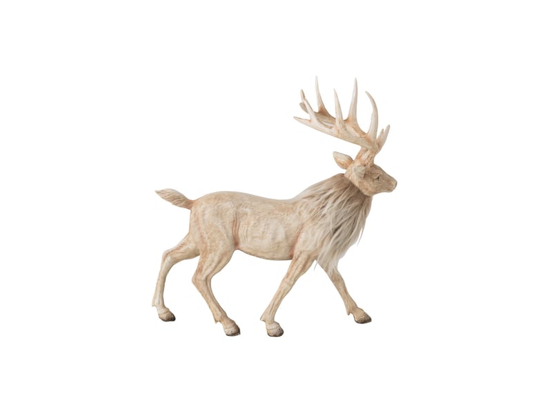  Statuette renne en résine ketty 39cm beige  - Conforama C