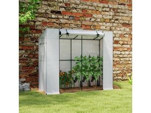 Serre de jardin en film - dimensions - protection uv - portes et fenêtres enroulables - structure en acier