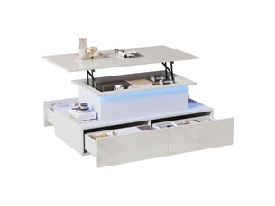 Table basse rectangulaire coloris blanc OOIILLEE Luxe haut de gamme - 55 cmx90 cm