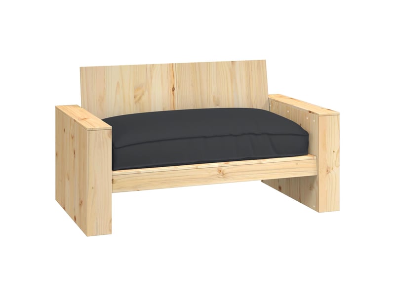  Coussin d'assise, coussin pour chaisecanapé tissu oxford noir 120 x 80 x 12 cm cf56675  - Conforama A