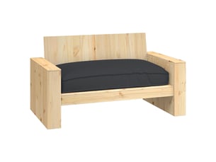 Coussin d'assise, coussin pour chaisecanapé tissu oxford noir 120 x 80 x 12 cm cf56675