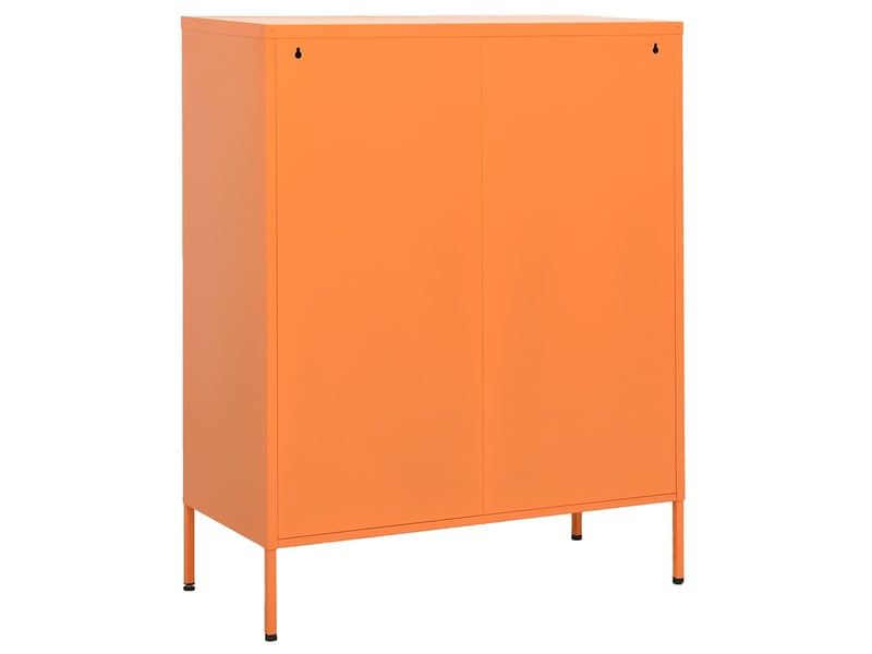  Armoire de rangement, rangement bureau orange 80x35x101,5 cm acier  - Conforama D
