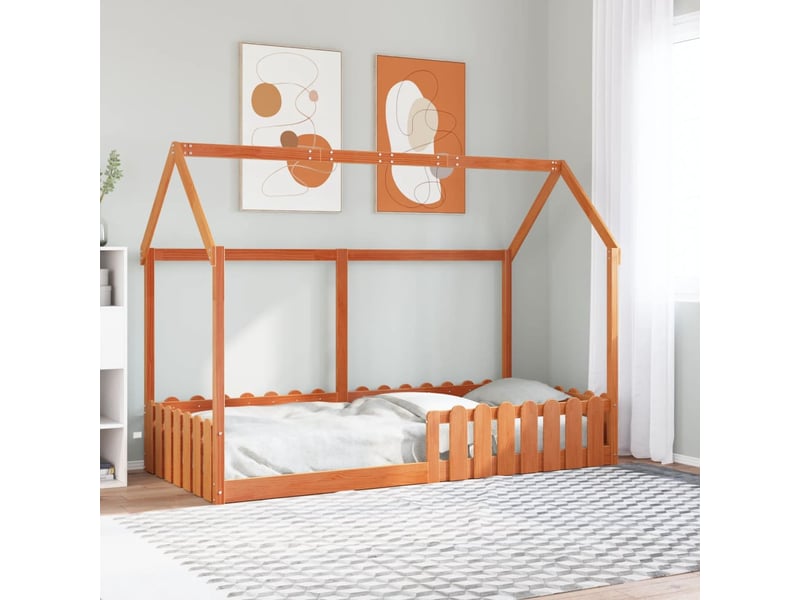  Cadre de lit d'enfants - lit jeune forme de maison sans matelas 90x200 cm  - Conforama B