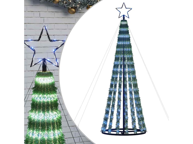  Sapin de noël - arbre de noël à led 275 led bleu 180 cm  - Conforama A