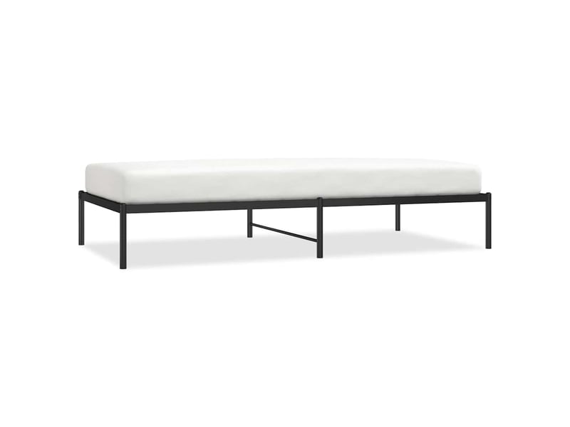  Lit simple- lit adulte -  cadre de lit métal sans matelas noir 100x200 cm  - Conforama A