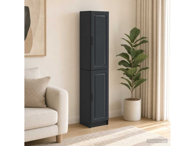  Buffet - ensemble de meubles 2 pc noir bois d'ingénierie  - Conforama B