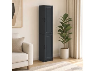 Buffet - ensemble de meubles 2 pc noir bois d'ingénierie