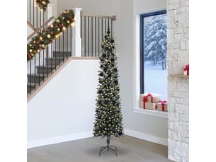 Sapin de noël artificiel, arbre de noël vert 240 cm pvc, plastique et acier shl874