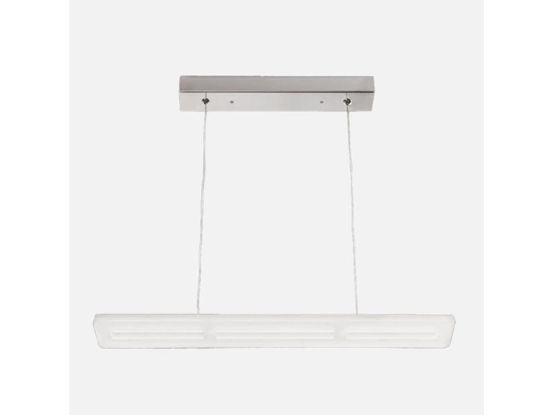  Fabrilamp acropolis, suspension, moderne, led, 24 w, 1920 lm, 4000 k, chromé, 10-110 x 60 x 8 cm 074992420 - Conforama C