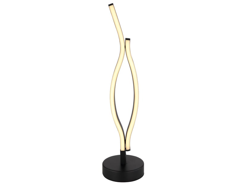  Lampe de table led intégrée noir mat 2x led 3000k  - Conforama C