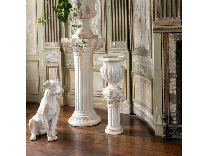  Statue chien extérieur rémi 56cm beige  - Conforama B