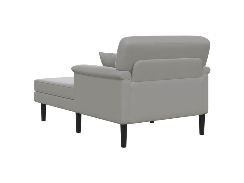 Vidaxl chaise longue gris clair velours - Conforama E