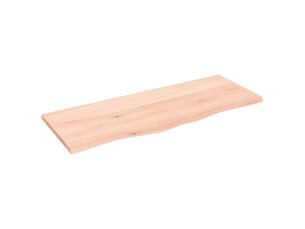 Comptoir de salle de bain, plan de travail 100x40x2 cm bois massif non traité cf65695