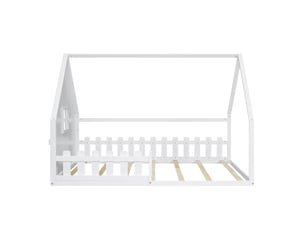 Lit cabane 140x200 cm ZOVIRA   coloris blanc