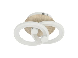 Fabrilamp sydney, plafonnier, moderne, led, 32 w, 4160 lm, 3000-4000-6500 k, blancbois clair, 14 x 30 x 20 cm