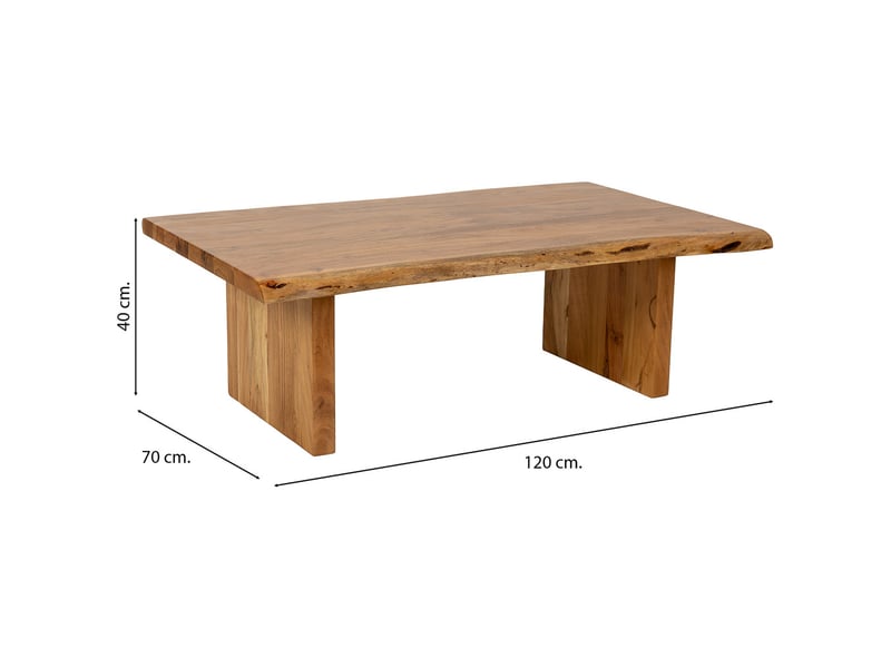  Table basse en bois marron 120x70x40 cm (hauteur)  - Conforama D