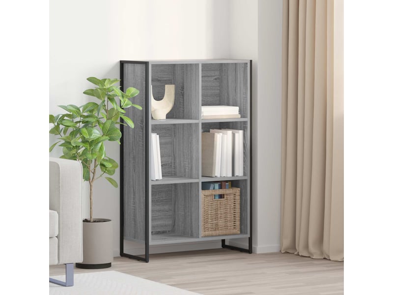  Bibliothèque, armoire à livres 99,5 x 30 x 108,5 cm bois d'ingénierie gris sonoma  - Conforama B