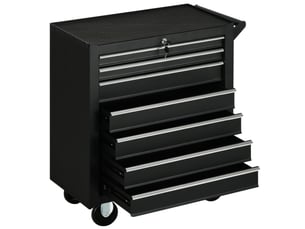 Servante d’atelier en acier noir 69 × 33 × 75 cm, 7 tiroirs dont 2 petits et 5 grands, charge max. 150 kg
