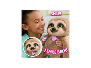Peluche interactive bebe paresseux snuggles 50 sons et reactions 33 cm