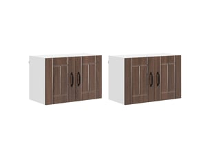 Meuble mural de cuisine | armoire de cuisine 2 pcs chêne brun bois d'ingénierie shl4439
