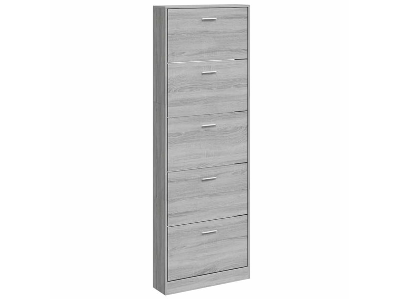 Meuble à chaussure, armoire à chaussures sonoma gris 59x17x169 cm bois d'ingénierie  - Conforama A