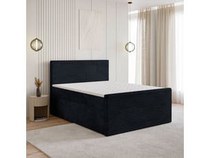 Lit avec rangement 140x200 cm <strong>MASSENO</strong> <strong></strong> coloris noir