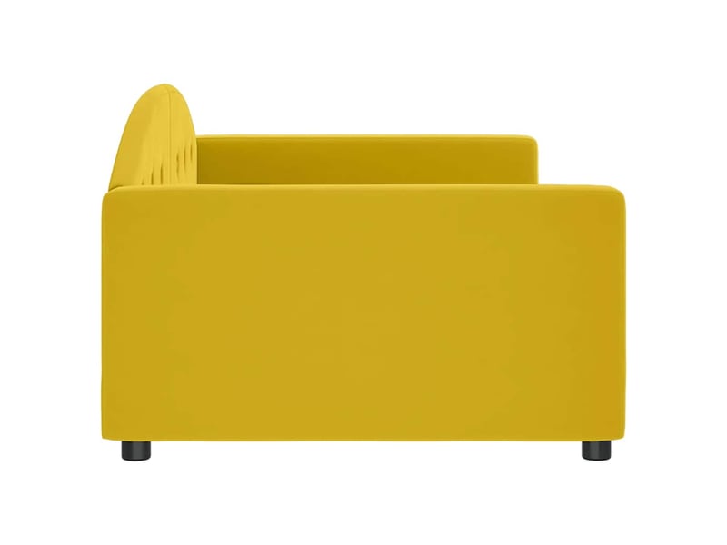  Lit simple- lit adulte -  lit de repos sans matelas jaune 100x200 cm velours  - Conforama C